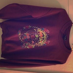 Dark red obey jacket